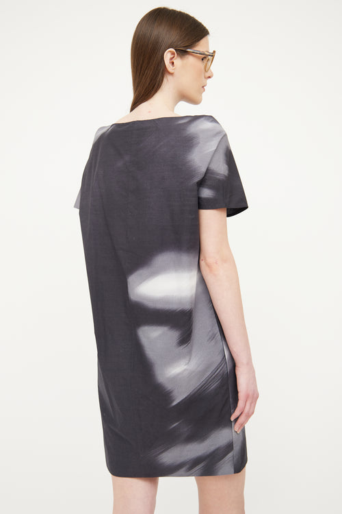 Marni Grey 
Black Print Dress