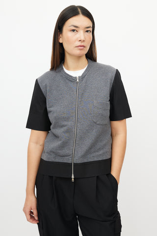 Marni Grey 
Black Zip Top