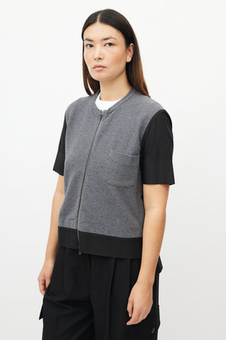 Marni Grey 
Black Zip Top