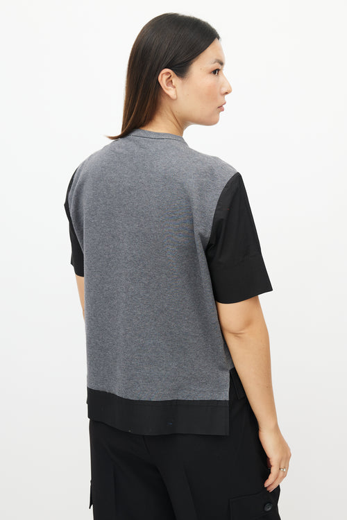 Marni Grey 
Black Zip Top