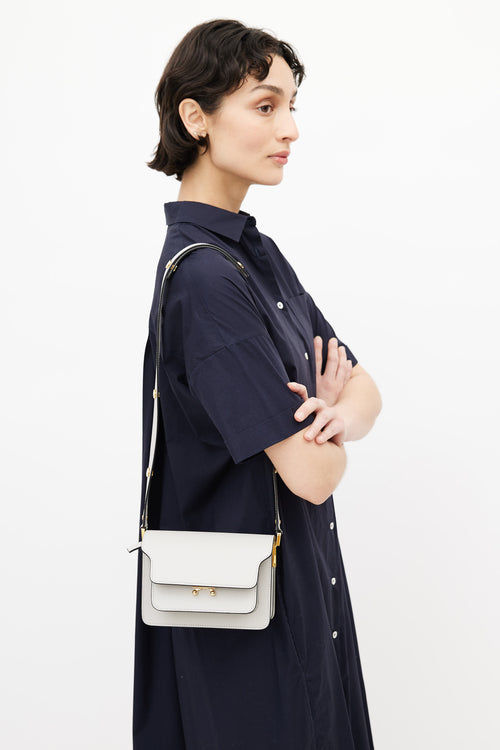 Marni Grey Mini Trunk Shoulder Bag