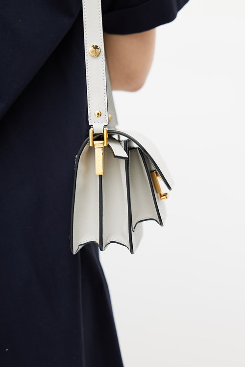 Marni Grey Mini Trunk Shoulder Bag