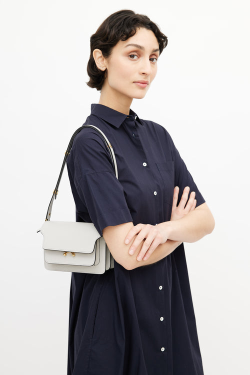 Marni Grey Mini Trunk Shoulder Bag