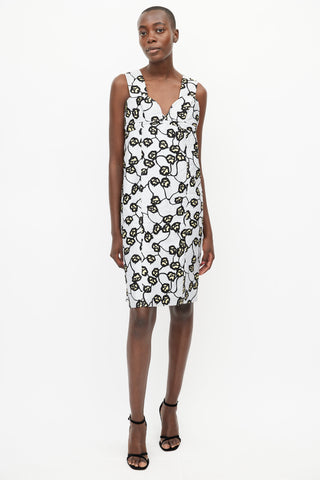 Marni Grey 
Multi Quilted Floral Dress