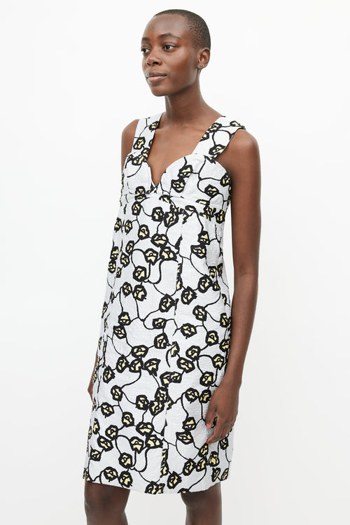 Marni Grey 
Multi Quilted Floral Dress