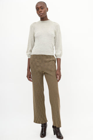 Marni Grey Cashmere Button Up Back Sweater