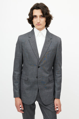 Marni Grey Wool Blazer Pant Suit