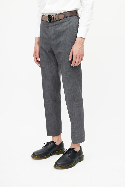 Marni Grey Wool Blazer Pant Suit