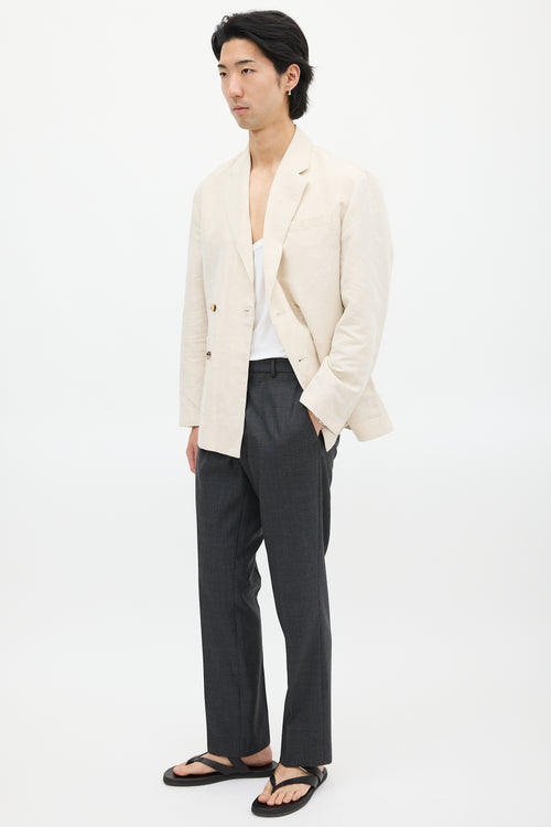 Marni Grey Wool Tapered Trouser