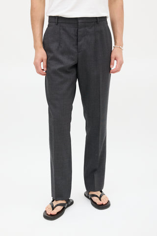 Marni Grey Wool Tapered Trouser