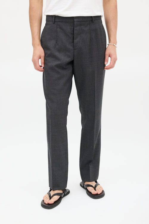 Marni Grey Wool Tapered Trouser