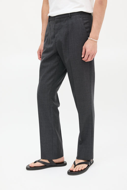 Marni Grey Wool Tapered Trouser