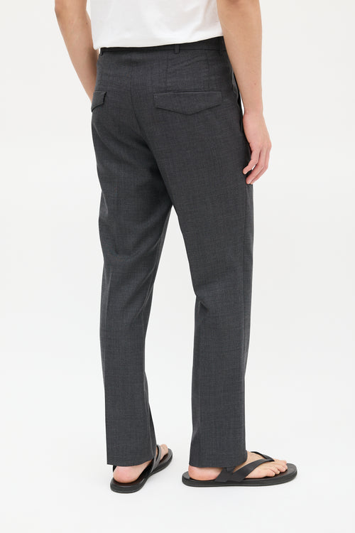 Marni Grey Wool Tapered Trouser