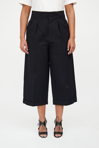 Marni Black Pleat High Waist Pant