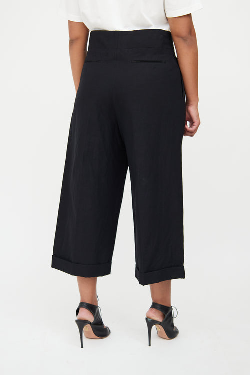 Marni Black Pleat High Waist Pant