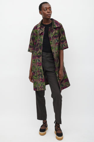 Marni Multicolour Leaf Belted Jacket