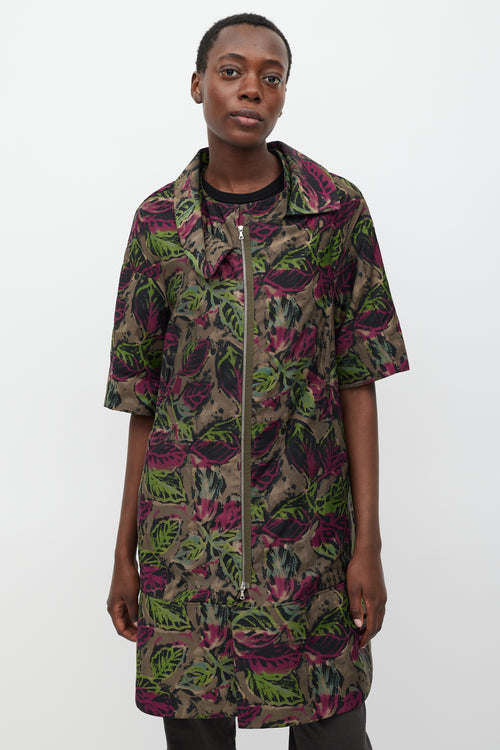 Marni Multicolour Leaf Belted Jacket