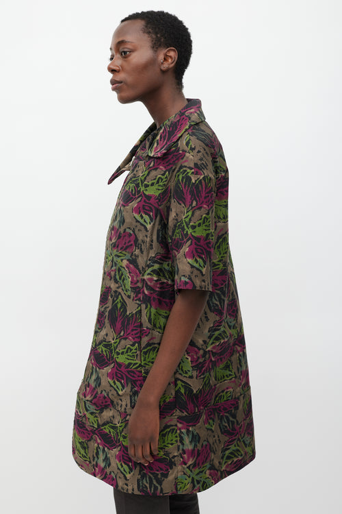 Marni Multicolour Leaf Belted Jacket