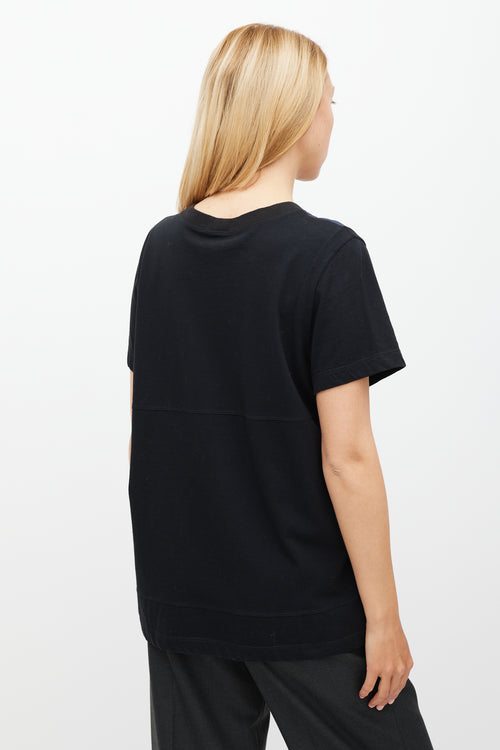 Marni Navy 
Black Crystal 
Spike Embellished Top