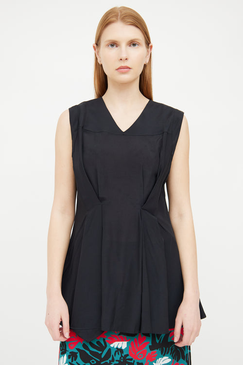 Marni Black Pleated Top