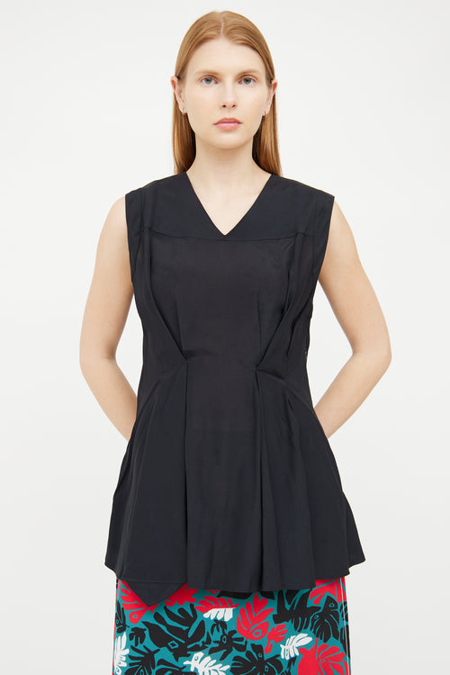 Marni Black Pleated Top