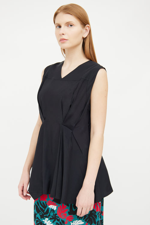 Marni Black Pleated Top