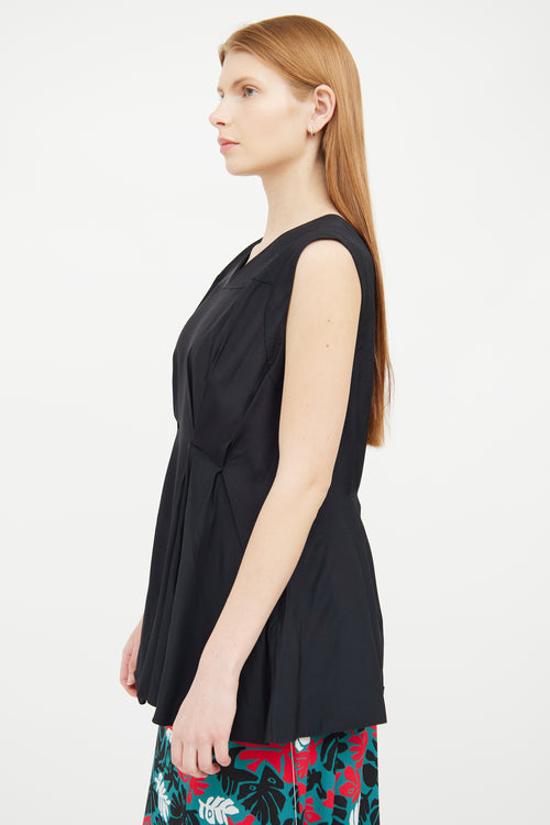 Marni Black Pleated Top