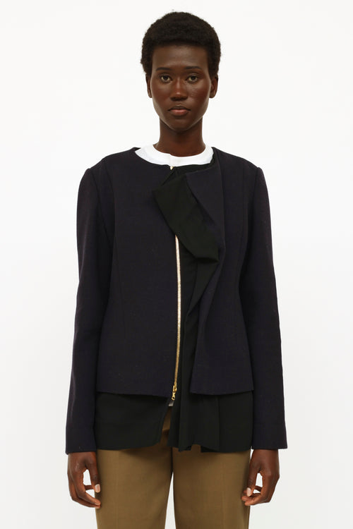 Marni Navy 
Black Wool Coat