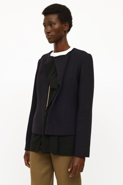 Marni Navy 
Black Wool Coat