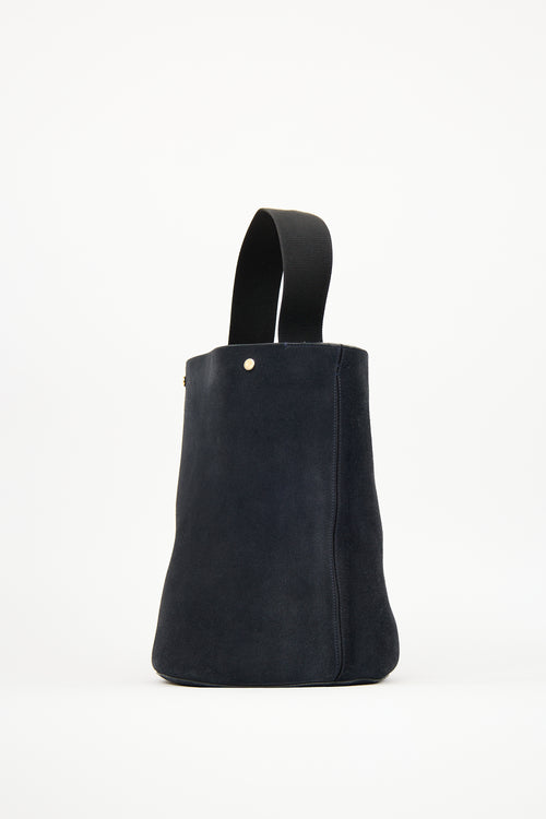 Marni Navy Suede Bucket Bag