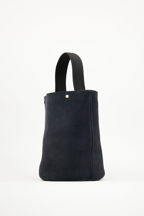 Marni Navy Suede Bucket Bag