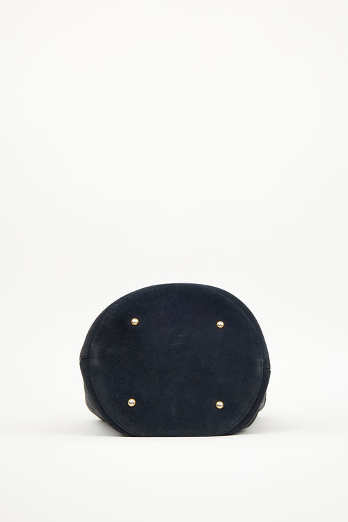 Marni Navy Suede Bucket Bag