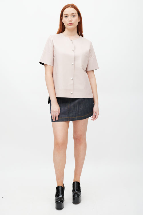 Marni Pink Leather Shirt