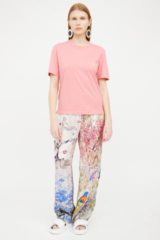 Marni Pink Cotton Logo T-Shirt