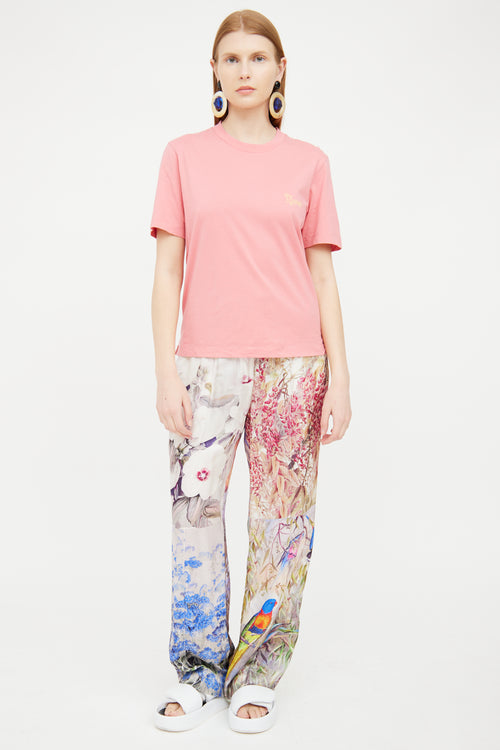 Marni Pink Cotton Logo T-Shirt