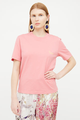 Marni Pink Cotton Logo T-Shirt