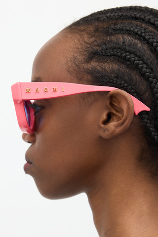 Marni Pink Magneticus Tapered Sunglasses