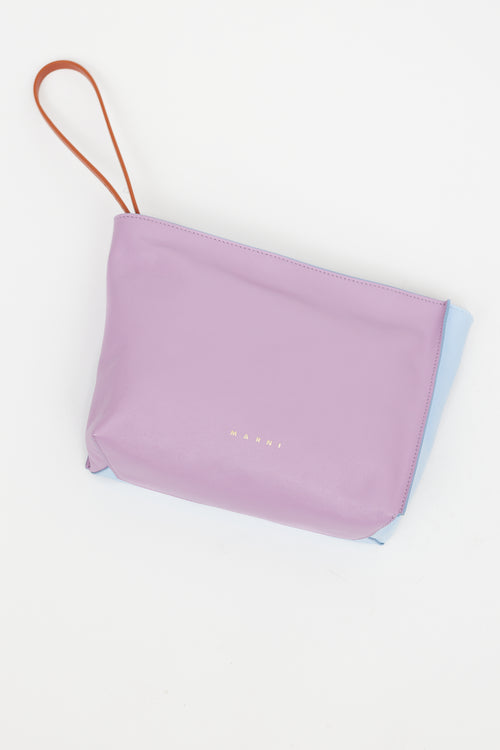 Marni Purple 
Blue Leather Museo Pouch