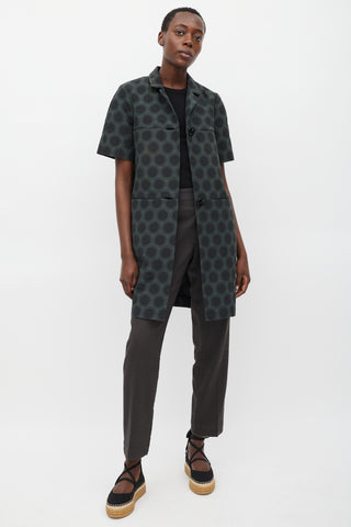 Marni Summer 2012 Black 
Green Circle Short Sleeve Jacket