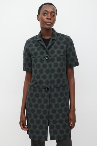 Marni Summer 2012 Black 
Green Circle Short Sleeve Jacket