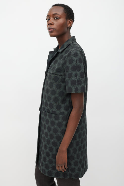 Marni Summer 2012 Black 
Green Circle Short Sleeve Jacket