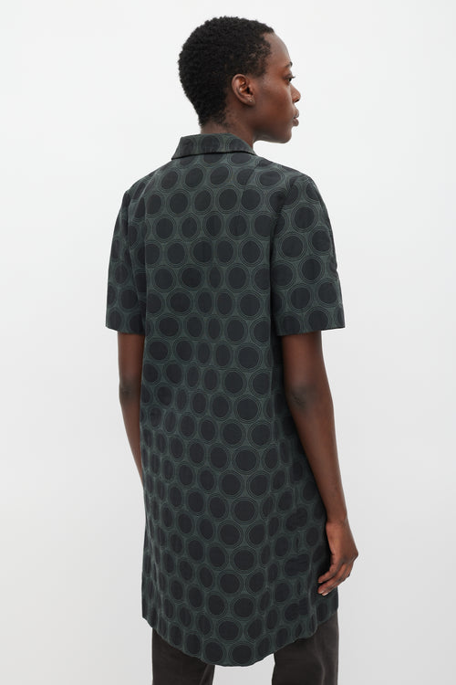 Marni Summer 2012 Black 
Green Circle Short Sleeve Jacket