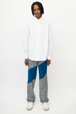 Marni White 
Navy Panel Shirt