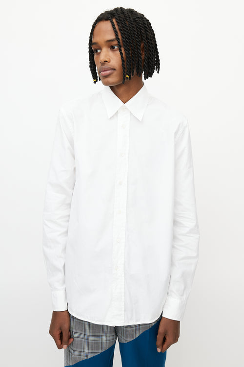 Marni White 
Navy Panel Shirt