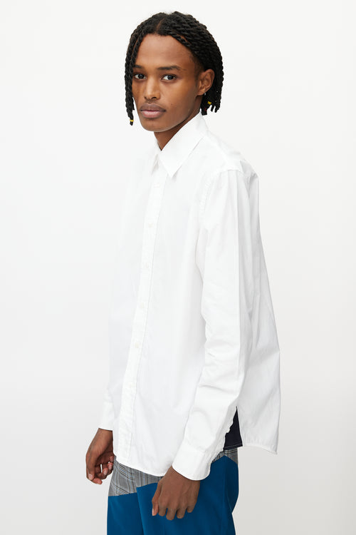 Marni White 
Navy Panel Shirt