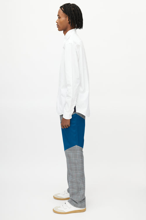 Marni White 
Navy Panel Shirt