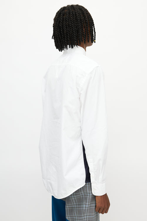 Marni White 
Navy Panel Shirt