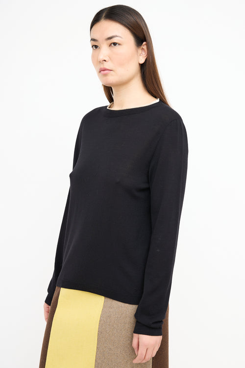 Marni Winter 2011 Black Round Neck Sweater