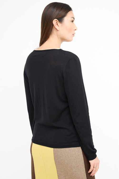 Marni Winter 2011 Black Round Neck Sweater