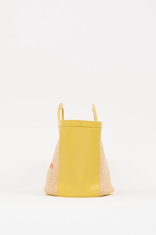 Marni Yellow 
Beige Tropicalia Logo Tote Bag